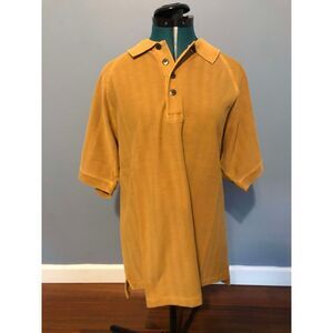 The Territory Ahead The Big Sur Pique Mustard Yellow Men's Woven Polo Shirt, M